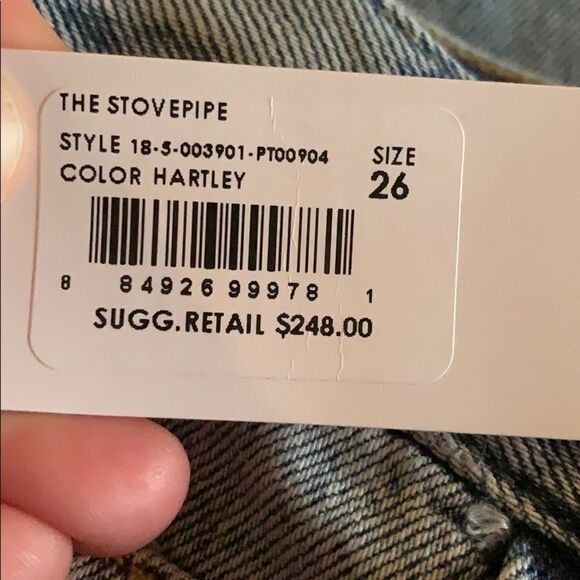 NWT Current/Elliott Stovepipe jeans. Size 26 - Picture 7 of 7